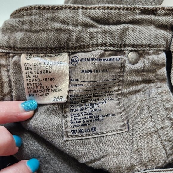 AG Adriano Goldschmied Legging Super Skinny Jeans 26 Sulfur Dark Espresso - Picture 7 of 7